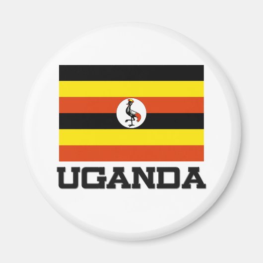 Uganda-Flagge Magnet (Vorne)