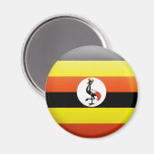 Uganda-Flagge Magnet (Vorderseite/Rückseite)