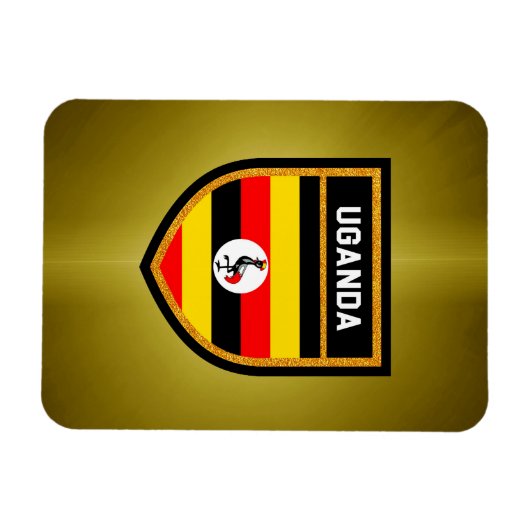 Uganda-Flagge Magnet (Horizontal)