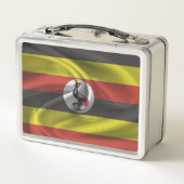 Uganda-Flagge Metall Brotdose (Rückseite)