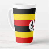 Uganda-Flagge Milchtasse (Linke Ecke)