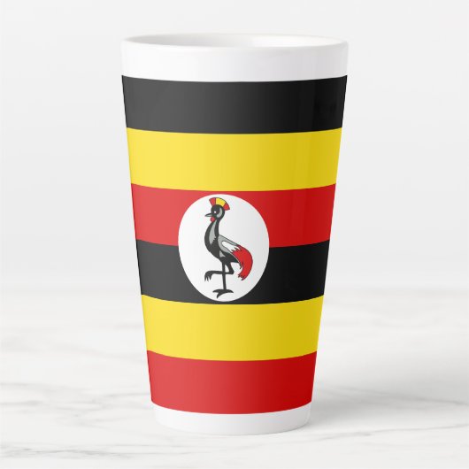 Uganda-Flagge Milchtasse (Vorderseite)