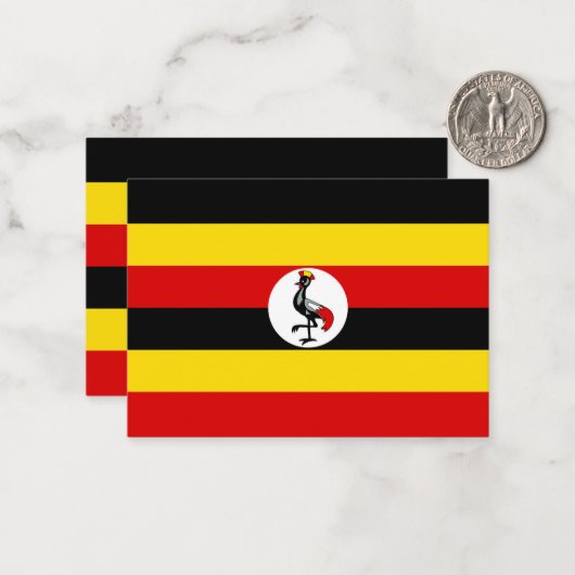 Uganda-Flagge Mitteilungskarte (Vorderseite/Rückseite Beispiel)