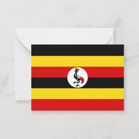 Uganda-Flagge Mitteilungskarte (Rückseite)