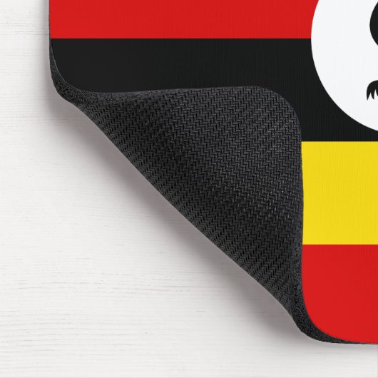 Uganda-Flagge Mousepad (Ecke)