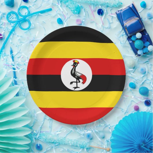 Uganda-Flagge Pappteller (Party)