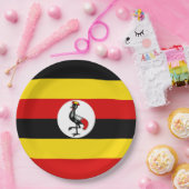Uganda-Flagge Pappteller (Party)