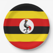 Uganda-Flagge Pappteller (Vorderseite)