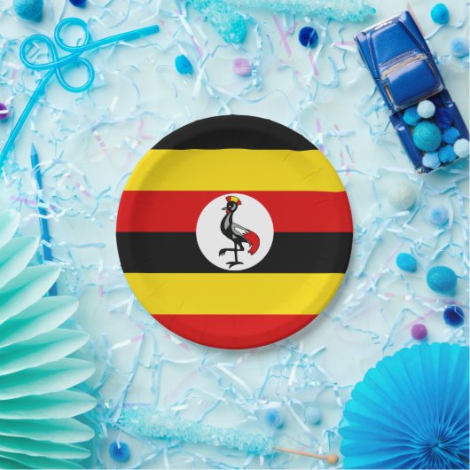 Uganda-Flagge Pappteller (Party)