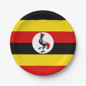 Uganda-Flagge Pappteller (Vorderseite)