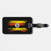 Uganda-Flagge Pinselstrich, nationale Flagge Gepäckanhänger (Rückseite horizontal)