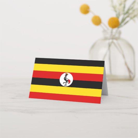 Uganda-Flagge Platzkarte (Vorderseite)