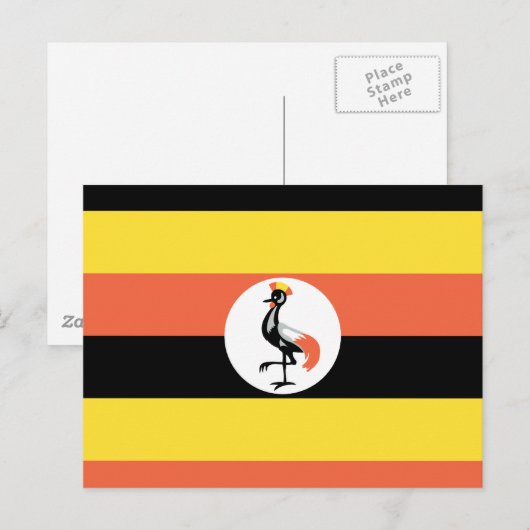 Uganda-Flagge Postkarte (Vorne/Hinten)