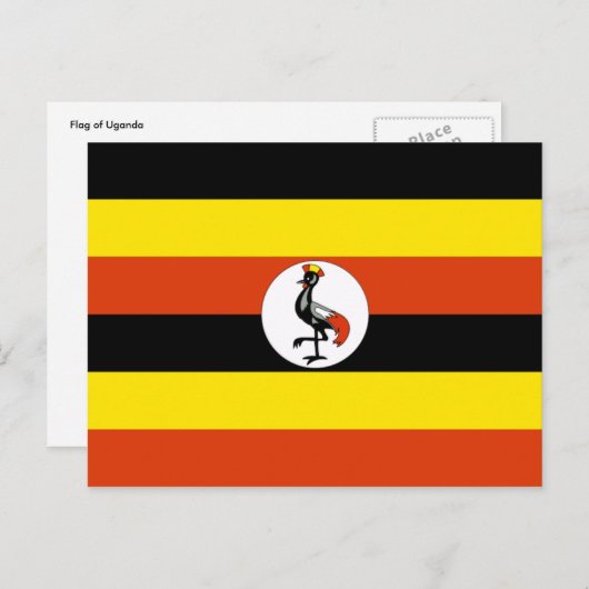uganda-Flagge Postkarte (Vorne/Hinten)