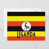 Uganda-Flagge Postkarte (Vorne/Hinten)