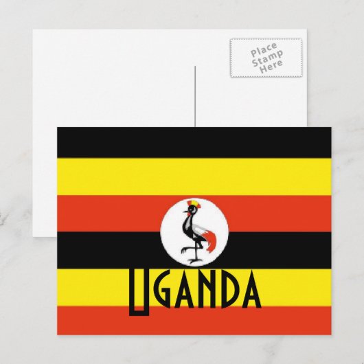 Uganda-Flagge Postkarte (Vorne/Hinten)