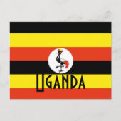 Uganda-Flagge Postkarte (Vorderseite)