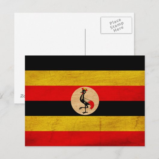 Uganda-Flagge Postkarte (Vorne/Hinten)