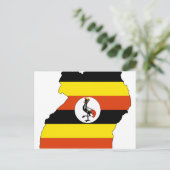 Uganda-Flagge Postkarte (Stehend Vorderseite)