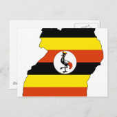 Uganda-Flagge Postkarte (Vorne/Hinten)