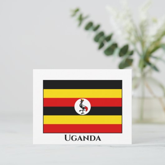 Uganda-Flagge Postkarte (Stehend Vorderseite)
