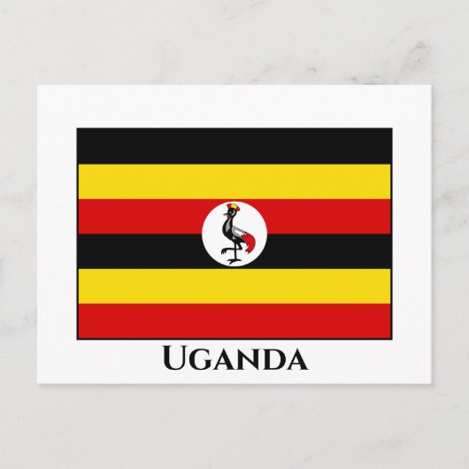Uganda-Flagge Postkarte (Vorderseite)
