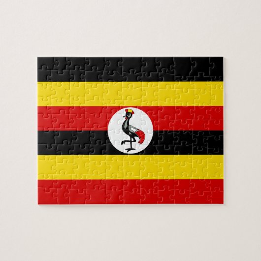 Uganda-Flagge Puzzle (Horizontal)