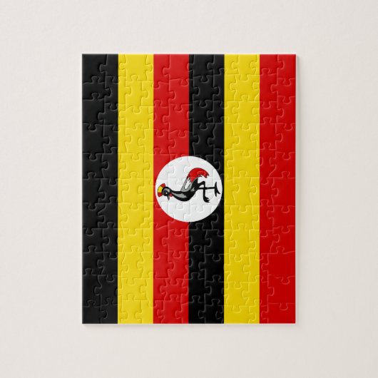Uganda-Flagge Puzzle (Vertikal)