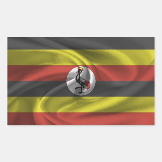 Uganda-Flagge Rechteckiger Aufkleber (Vorderseite)