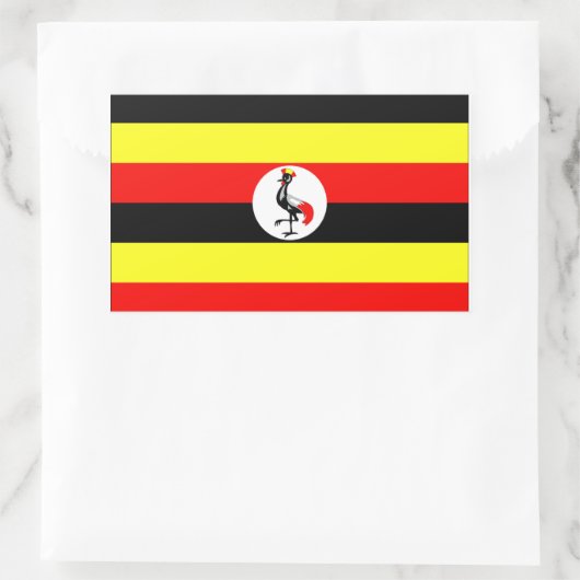 Uganda-Flagge Rechteckiger Aufkleber (Tasche)