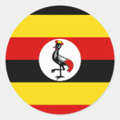 Uganda-Flagge Runder Aufkleber (Vorderseite)