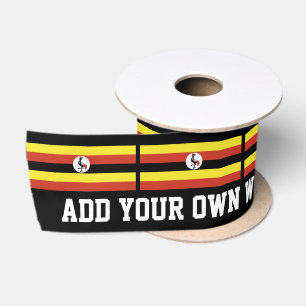 Uganda-Flagge Satinband