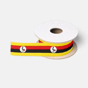 Uganda-Flagge Satinband
