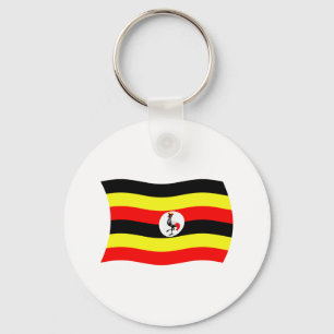 Uganda-Flagge Schlüsselanhänger