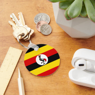Uganda-Flagge Schlüsselanhänger