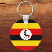 Uganda-Flagge Schlüsselanhänger (Vorderseite)