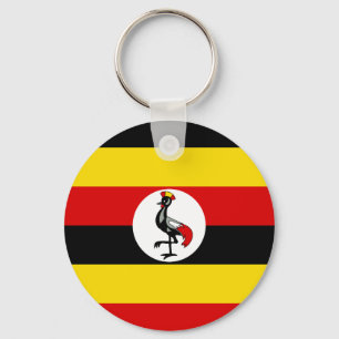 Uganda-Flagge Schlüsselanhänger