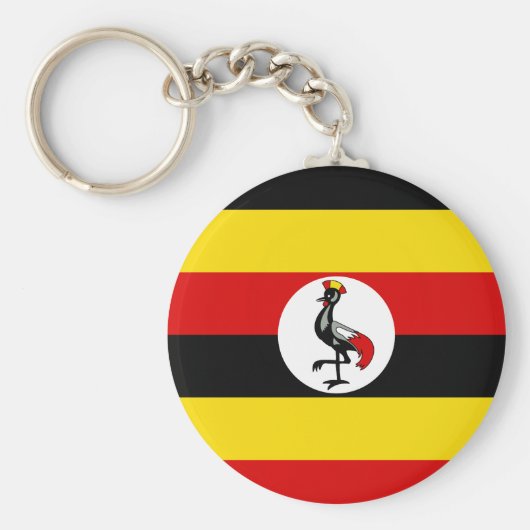 Uganda-Flagge Schlüsselanhänger (Vorne)