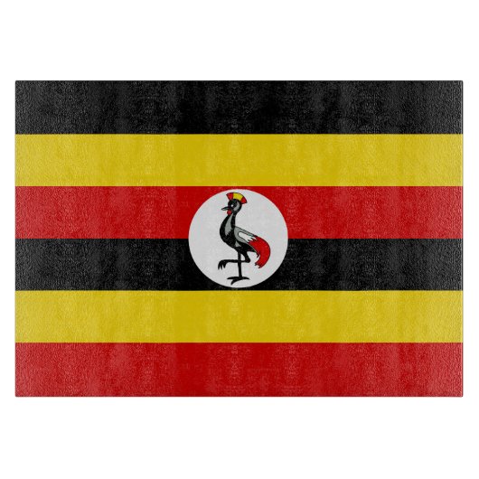 Uganda-Flagge Schneidebrett (Vorderseite)