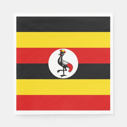 Uganda-Flagge Serviette (Vorderseite)