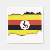 Uganda-Flagge Serviette (Vorderseite)