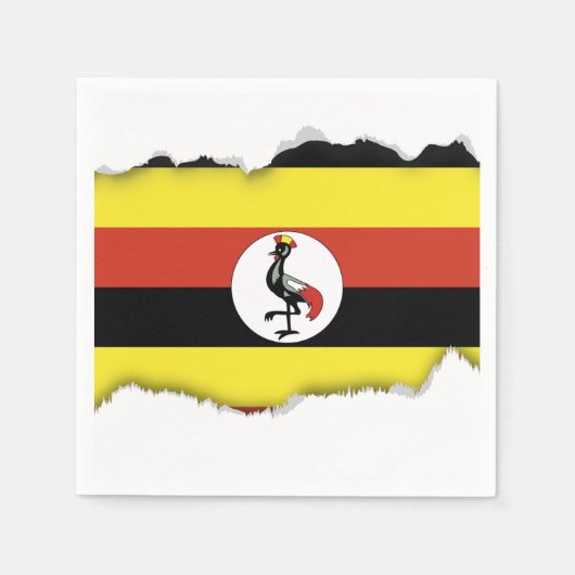 Uganda-Flagge Serviette (Vorderseite)