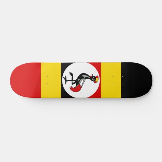Uganda-Flagge Skateboard (Horizontal)