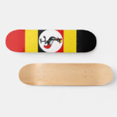 Uganda-Flagge Skateboard (Horizontal)