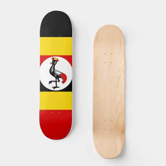 Uganda-Flagge Skateboard (Vorderseite)