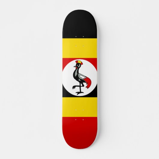 Uganda-Flagge Skateboard (Vorne)