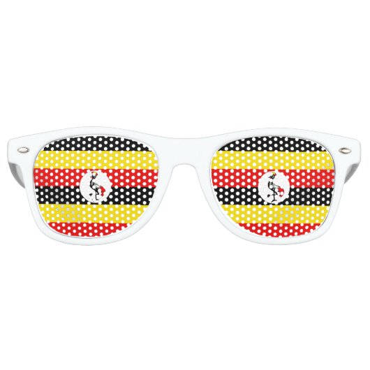 Uganda-Flagge Sonnenbrille (Vorderseite)