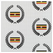 Uganda-Flagge Stoff (Nahaufnahme)