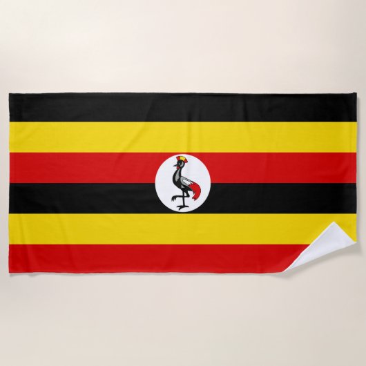 Uganda-Flagge Strandtuch (Vorderseite)