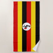 Uganda-Flagge Strandtuch (Vorderseite)